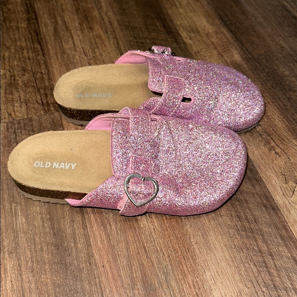 Girls Old Navy Glitter Sparkly‎ Clogs Size 13